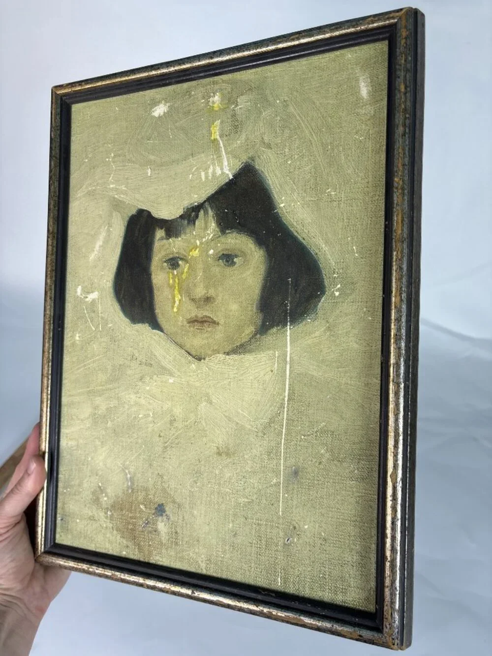 Vintage James Abbott McNeill Whistler Little Girl in White Framed Art Print